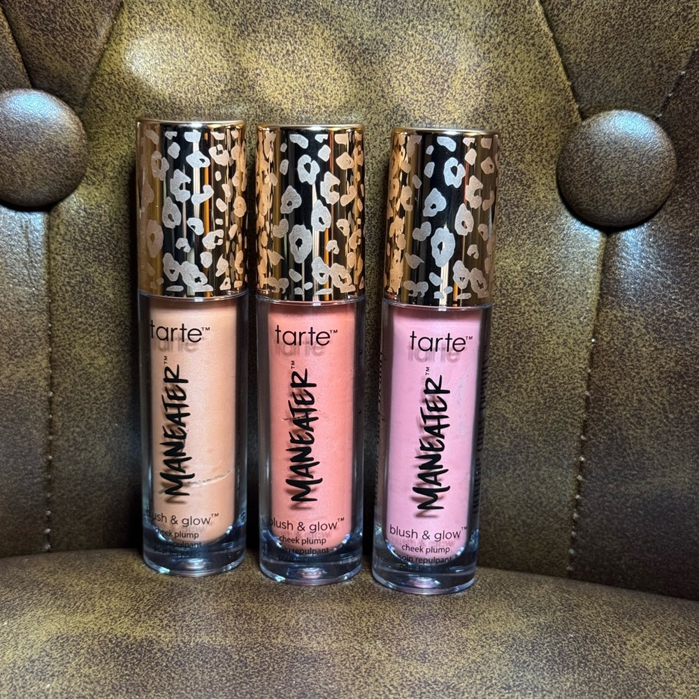 Tarte Maneater Blush & Glow Cheek Plump Set of 3 New - No Box